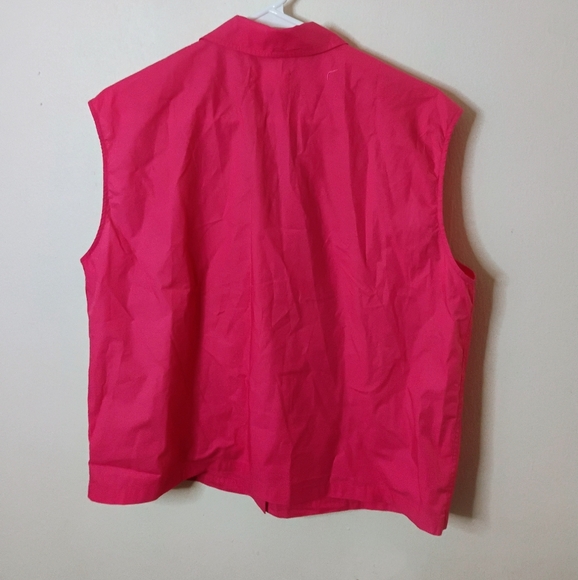 Cotelac Acoste Women's Sleeveless Button Down Shirt - Vibrant Pink - Picture 3 of 4